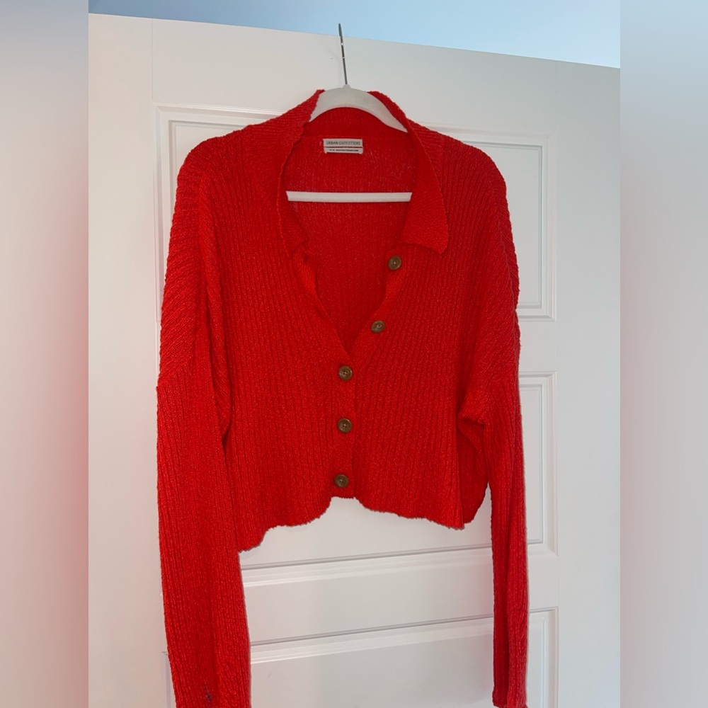 Urban Outfitters red cardigan